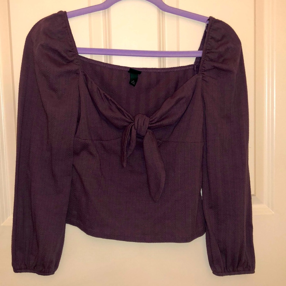 Purple Tie Top